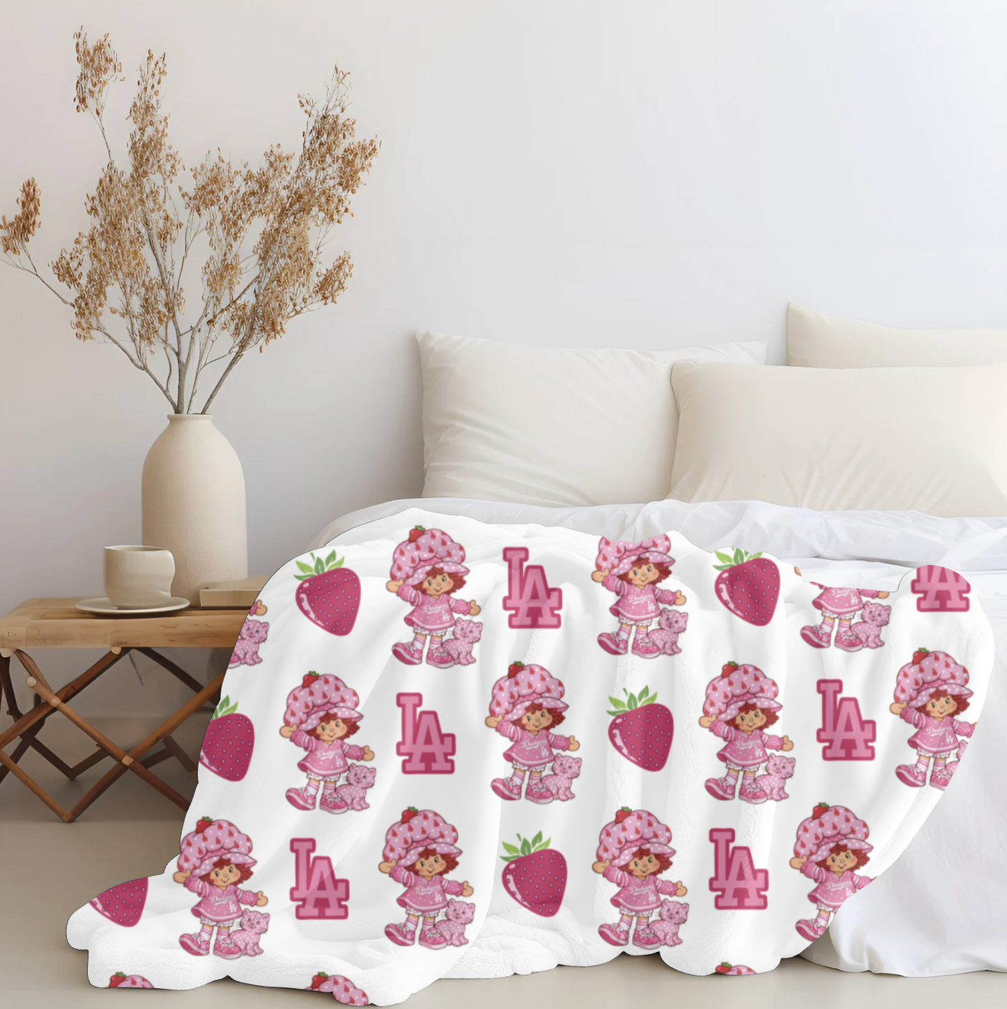 Los Angeles x Strawberry Plush Blanket