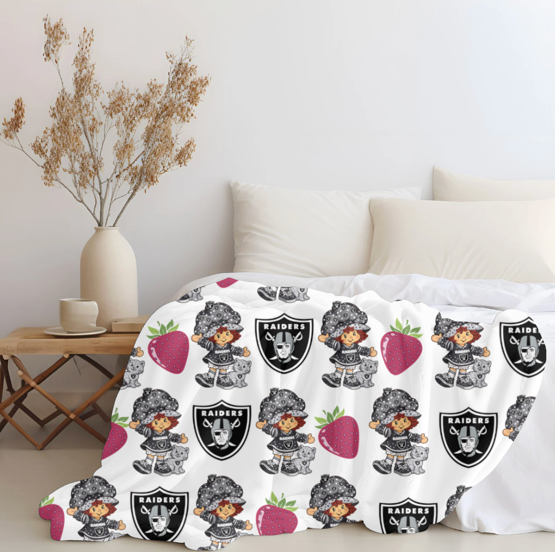 Raiders x Strawberry Plush Blanket