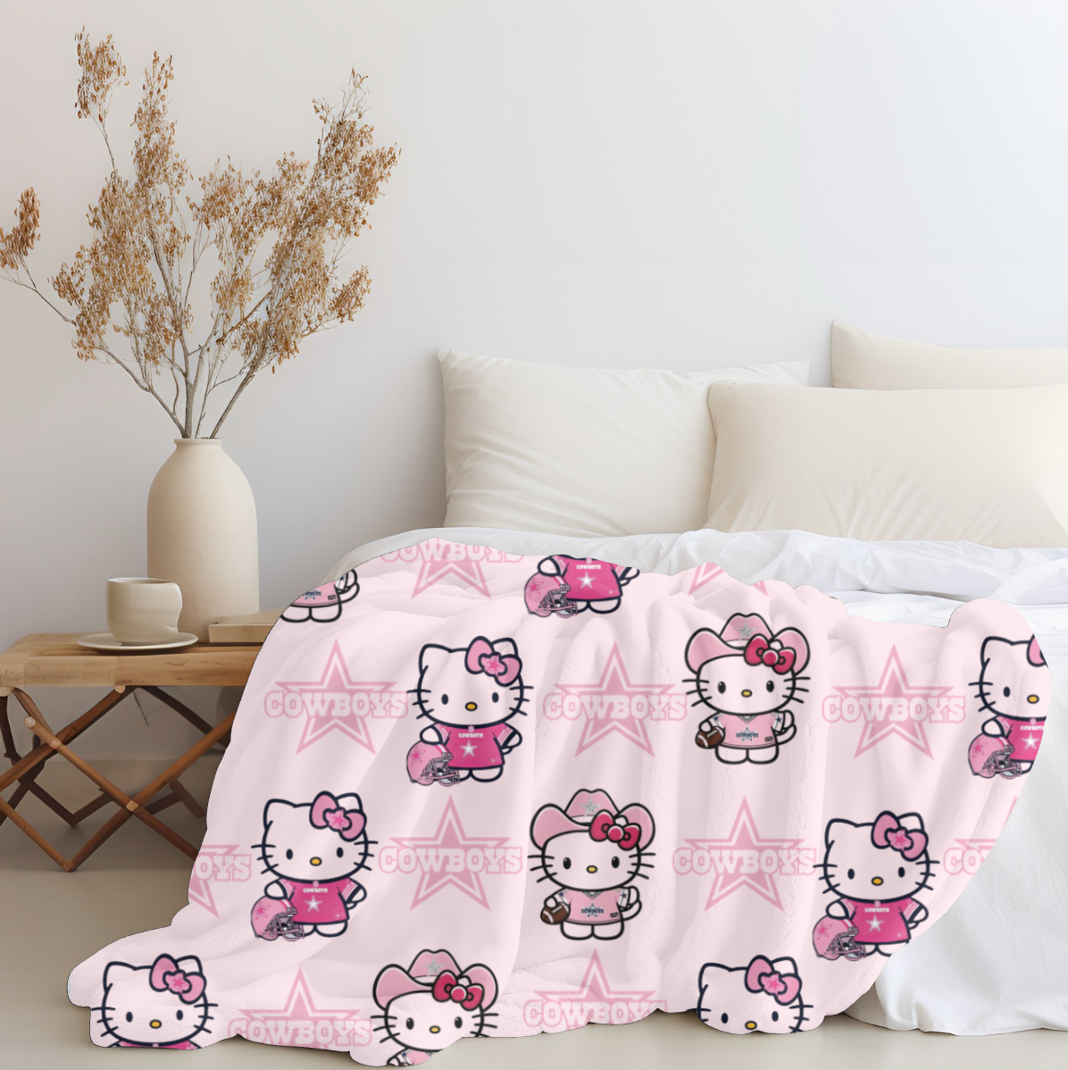 Cowboy x Pink HK Plush Blanket