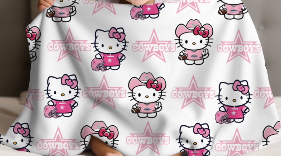 Cowboy x Pink HK Plush Blanket