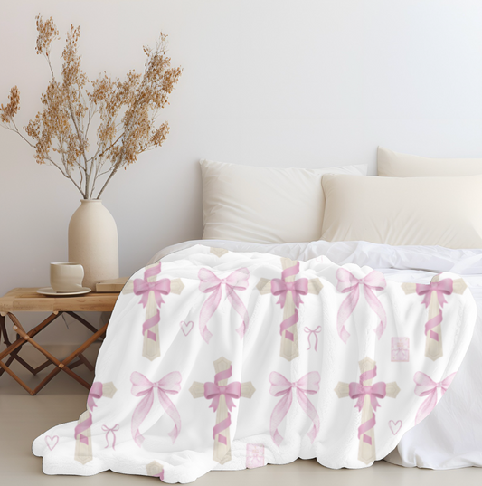 Faith Coquette Plush Blanket