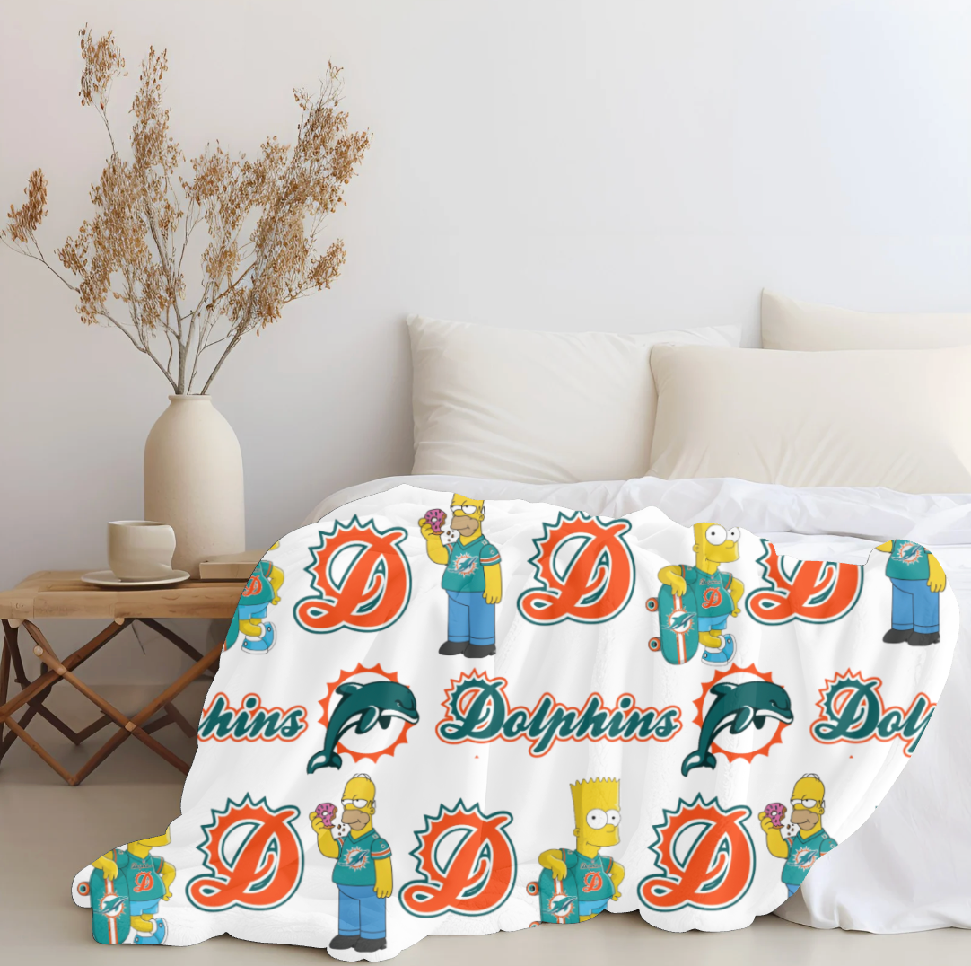 Dolphins x Simp Plush blanket
