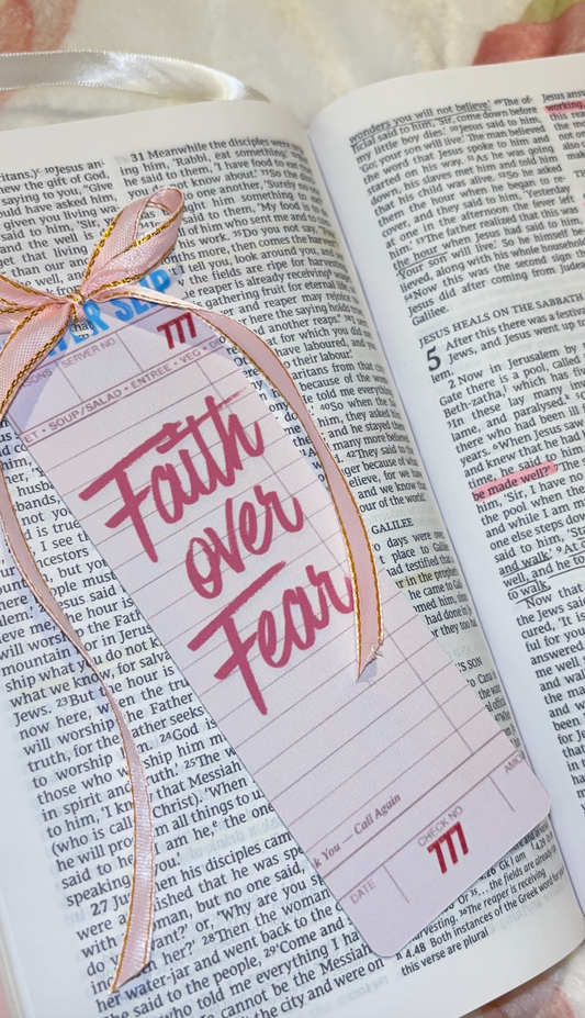 Faith Over Fear Bookmark