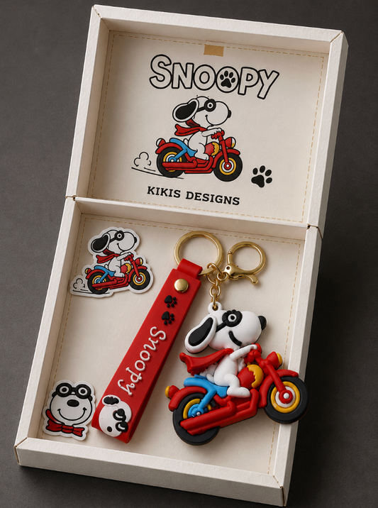 Snoopy Biker Keychain