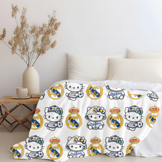 Hello Kitty x Real Madrid Plush Blanket