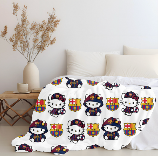 Hello Kitty x Barcelona Plush blanket