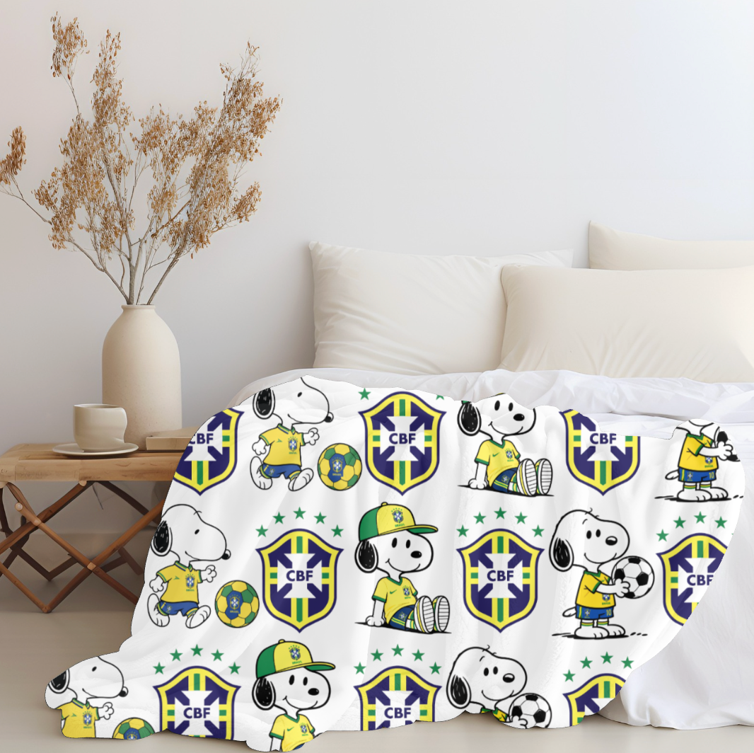 Snoopy x Brazil blanket
