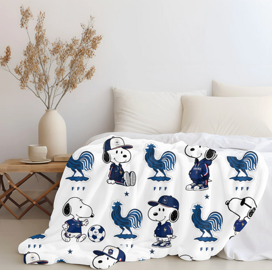Snoopy x France Plush Blanket