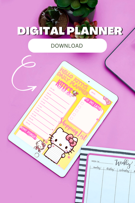 Hello Kitty Daily Planner: Sunshine Delight  | Digital Planner | Dreamy Days Collection