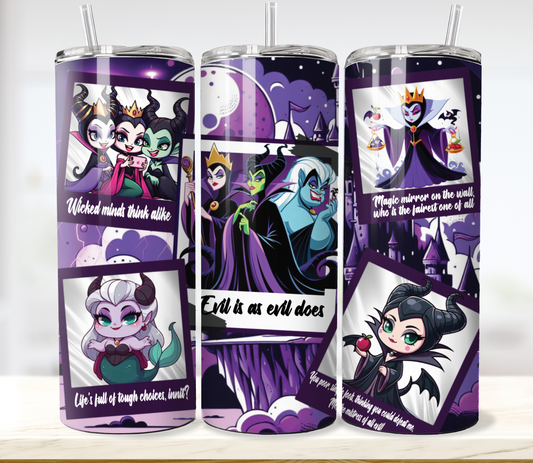 20 oz Tumbler Wrap: Evil Queens | Digital Download