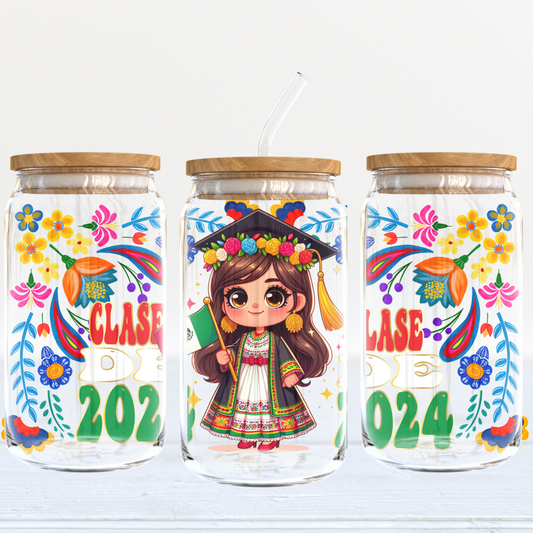 Graduation Class of 2024 Glass Can Wrap | Digital Download |