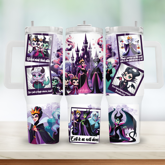 40 oz Tumbler Wrap: Evil Queens | Digital Download