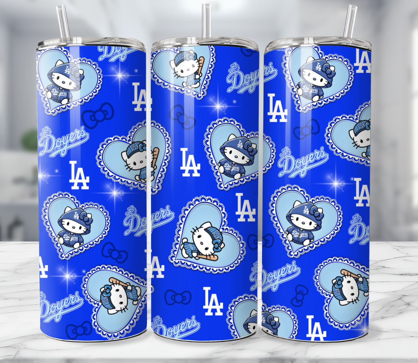 Hello Kitty Dodgers Tumbler Wrap | 20 oz Tumbler Wrap | Digital Download