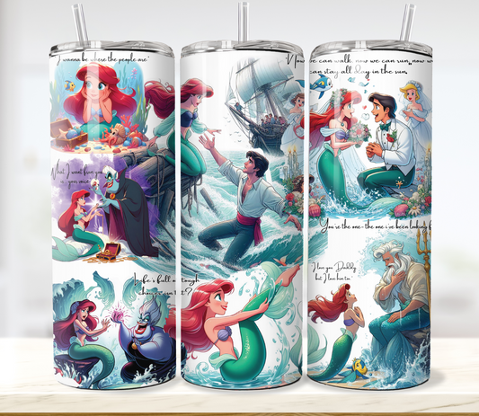 20 oz Tumbler Wrap: Ariel & Erics Journey | Digital Download