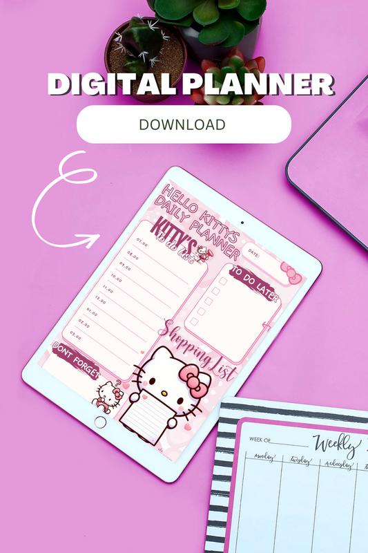 Hello Kitty Daily Planner: Sweet Blossom  | Digital Planner | Dreamy Days Collection