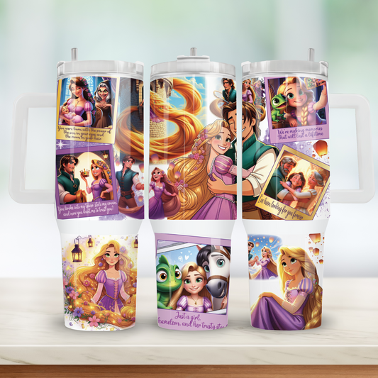 40 oz Tumbler Wrap: Rapunzel Journey | Digital Download