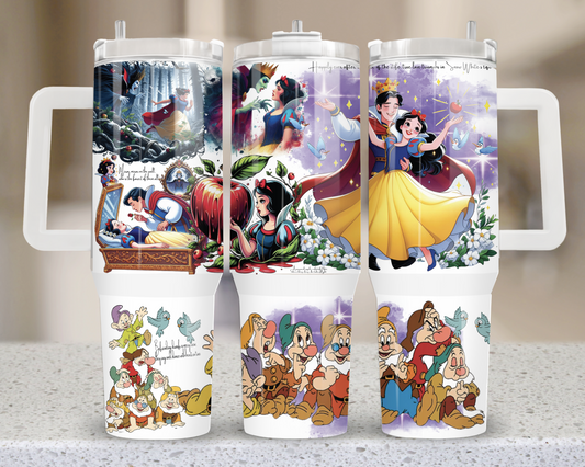 40 oz Tumbler Wrap: Snow Whites Journey | Digital Download